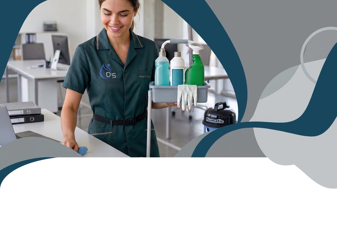 Reinigungskraft von DS Geb&auml;udereinigung bei der Arbeit